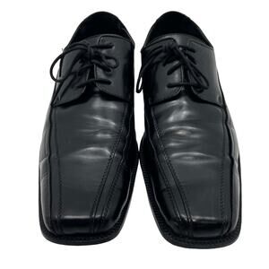 Black Upper Square Toe Derby Mens 12 Antonio Cerrelli Dress Shoes